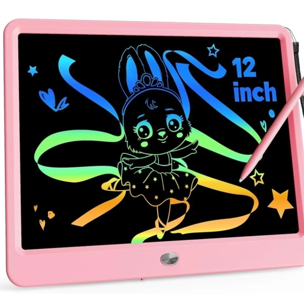 LCD Writing Tablet 12-Inch - 2 Blue And 2 Pink Available